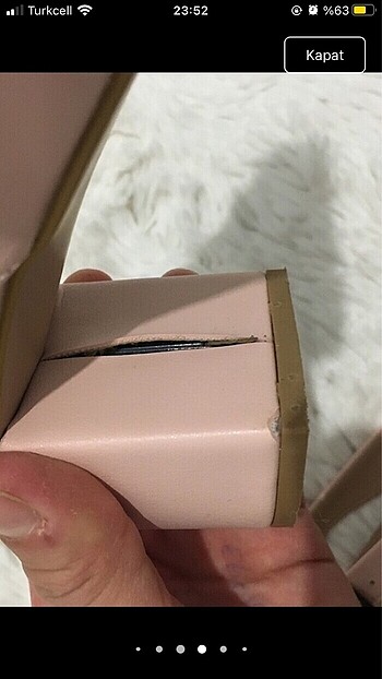38 Beden pembe Renk Pudra pembe küt topuklu ayakkabı
