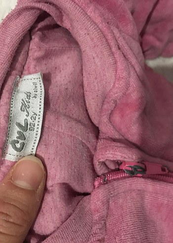 Pembe Nakışlı Fermuarlı Bebek Kız Tulumu - Görsel 3