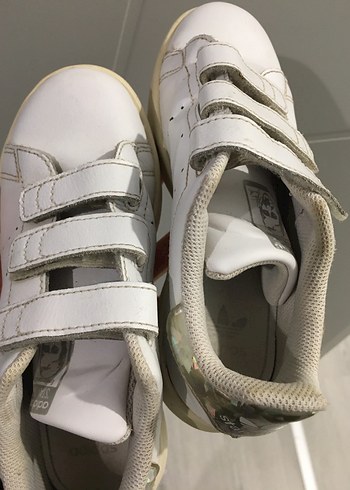 Kız Çocuk Beyaz Cırt Cırtlı Spor Ayakkabı - Görsel 4