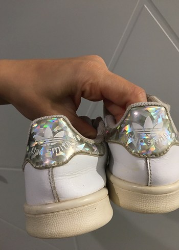 Kız Çocuk Beyaz Cırt Cırtlı Spor Ayakkabı - Görsel 5