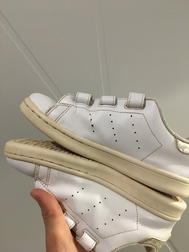 Kız Çocuk Beyaz Cırt Cırtlı Spor Ayakkabı - Görsel 3