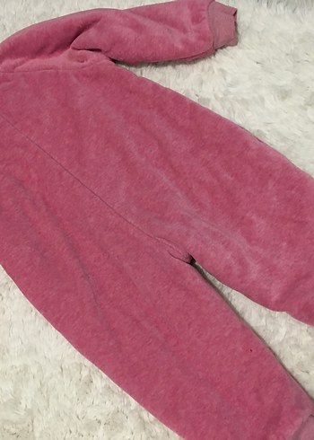 Renkli Nakışlı Fermuarlı Pembe Bebek Tulumu - Görsel 2