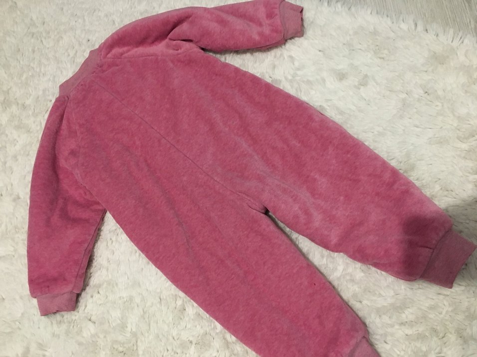 Renkli Nakışlı Fermuarlı Pembe Bebek Tulumu - Görsel 2