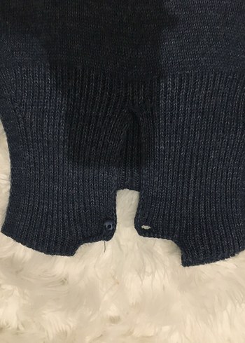 Kız Çocuk Lacivert Triko Kolsuz Elbise - Görsel 2