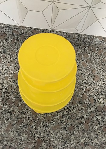 Beden sarı Renk Sarı Kapaklı Renkli Cam Saklama Kapları