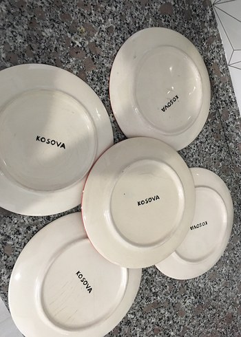 Diğer Nakışlı Bohem Çok Renkli Yemek Tabağı Seti
