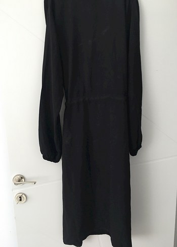 46 Beden siyah Renk Siyah Drapeli Uzun Kollu kimono