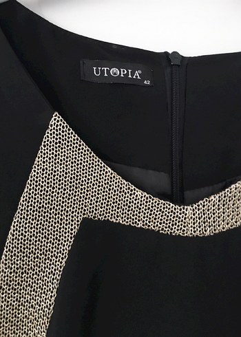 xl Beden Siyah Drapeli V Yaka Kolsuz Triko Elbise