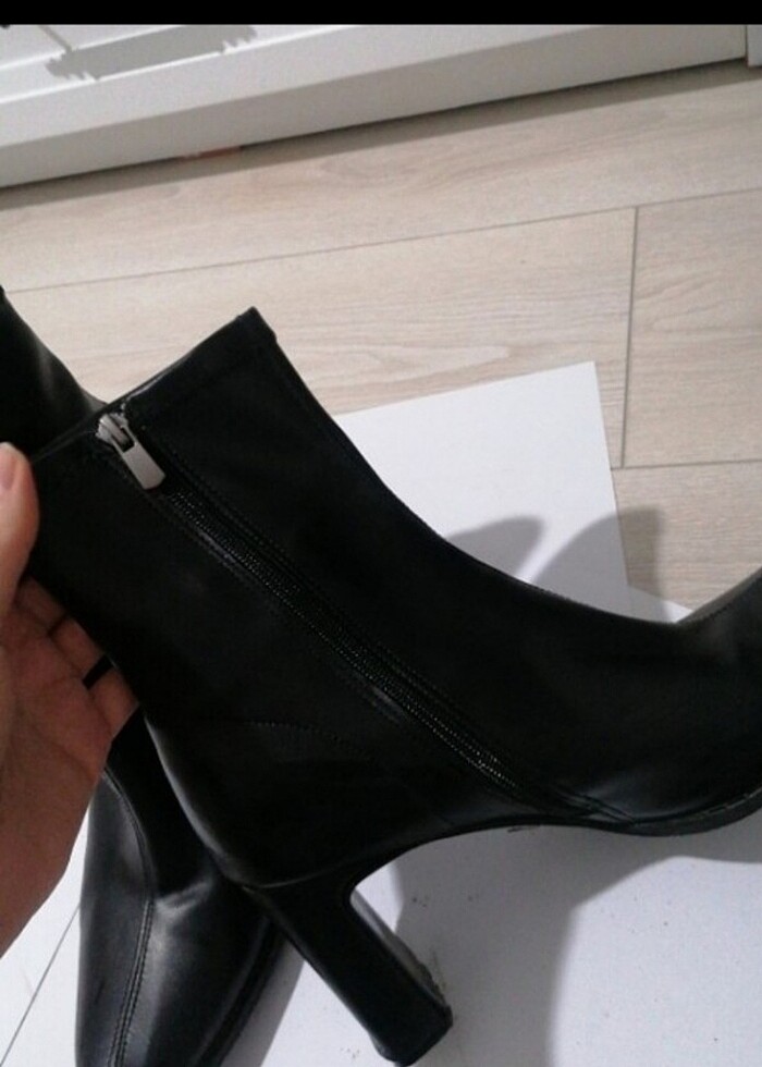 kadın siyah topuklu bot  - Görsel 3