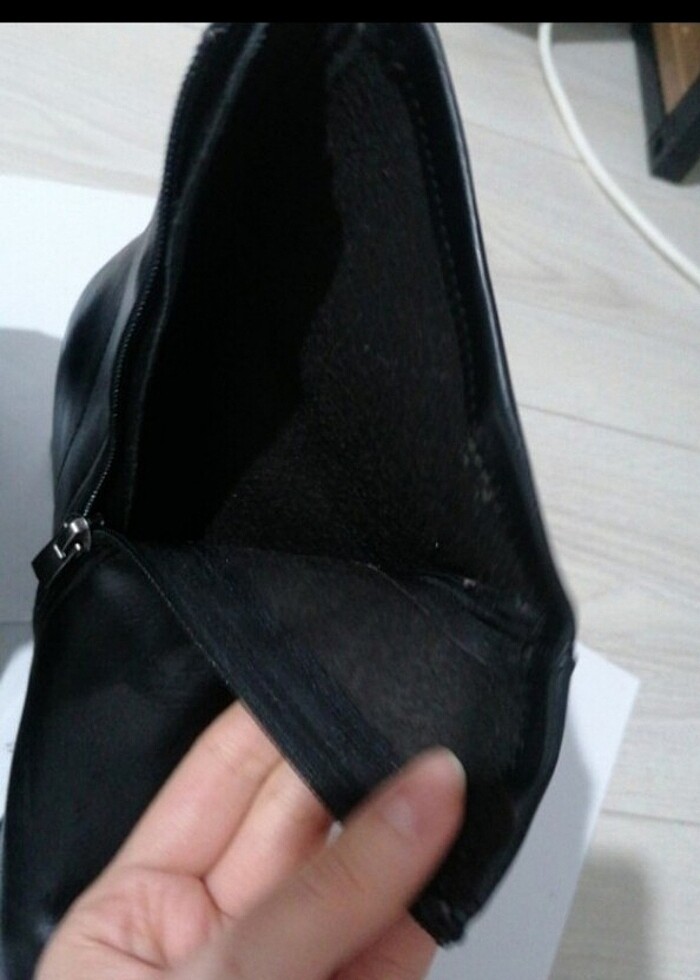 kadın siyah topuklu bot  - Görsel 5