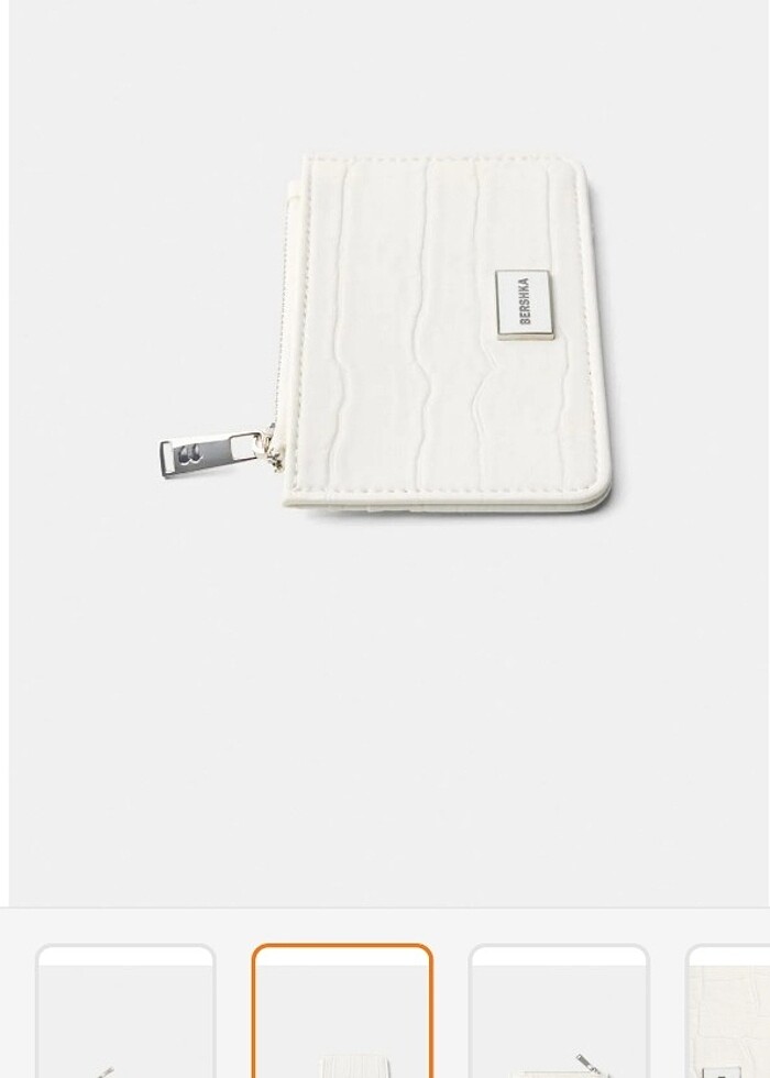 bershka kadın beyaz cüzdan kartlık - Görsel 2