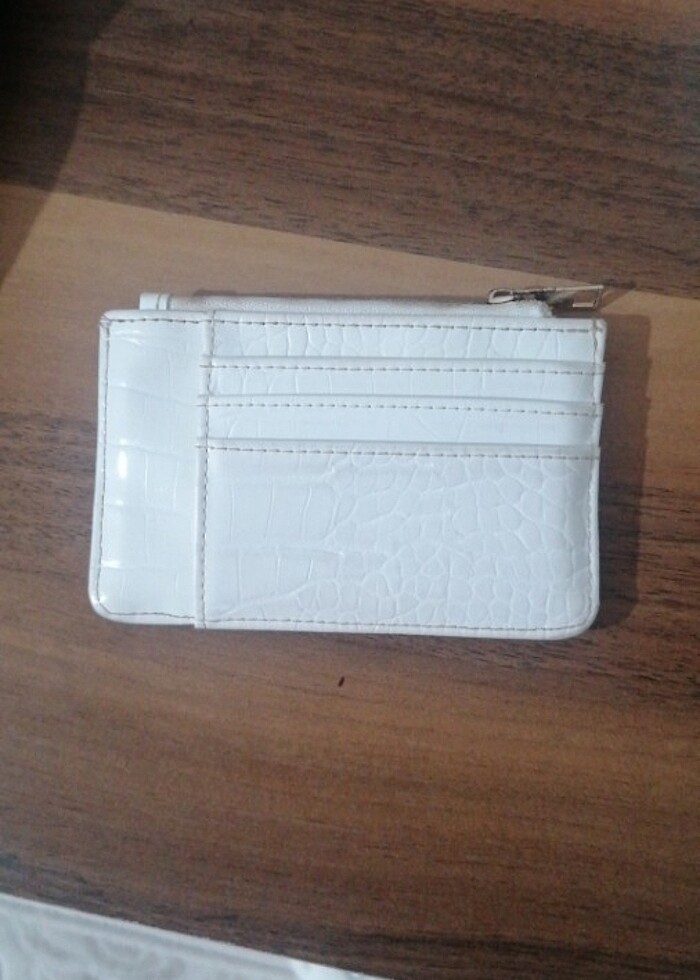 bershka kadın beyaz cüzdan kartlık - Görsel 5