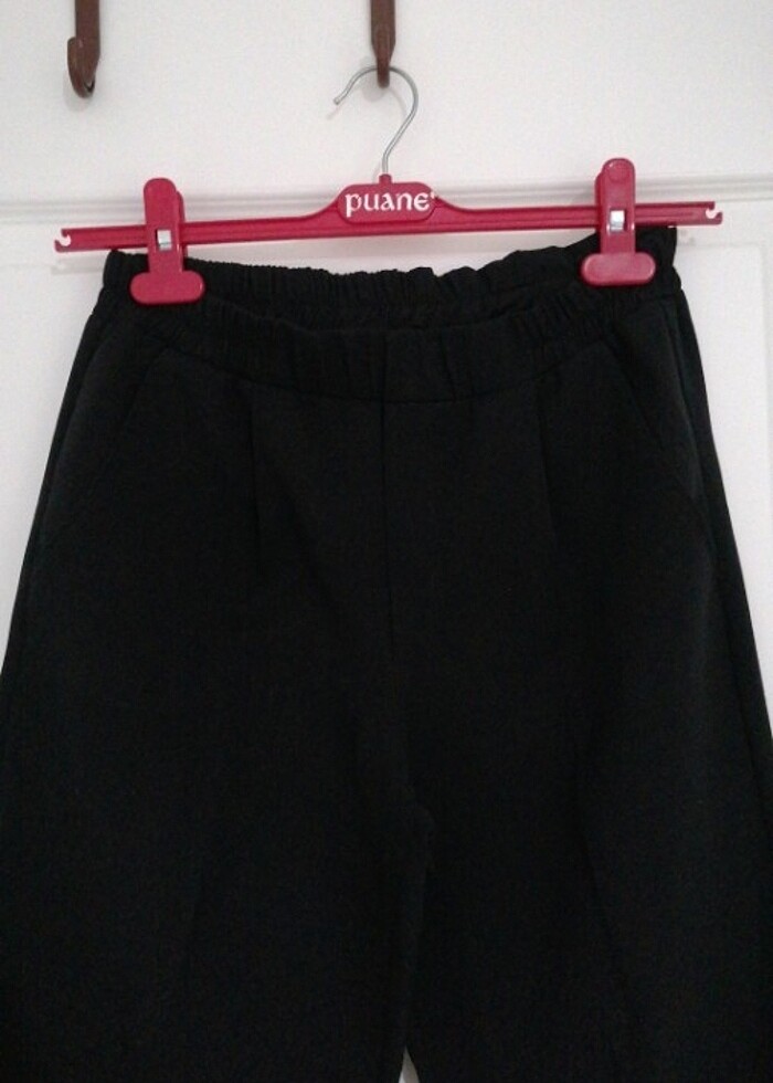 kadın siyah kumaş pantolon - Görsel 2