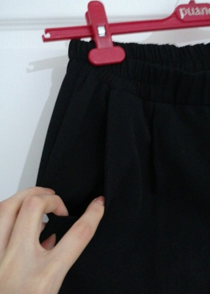 kadın siyah kumaş pantolon - Görsel 3