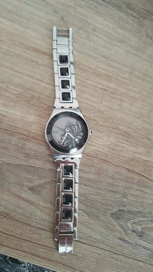 swatch çelik siyah kadin kol saati