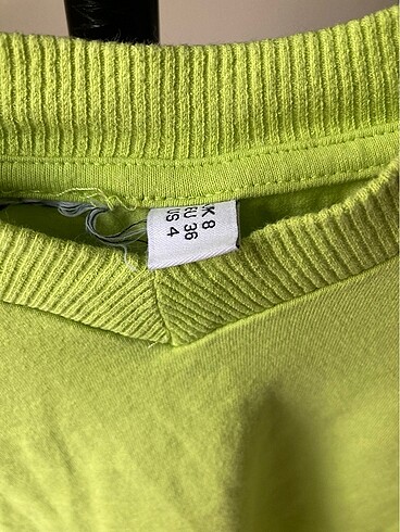 Asos asos collusion neon yeşil crop tişört