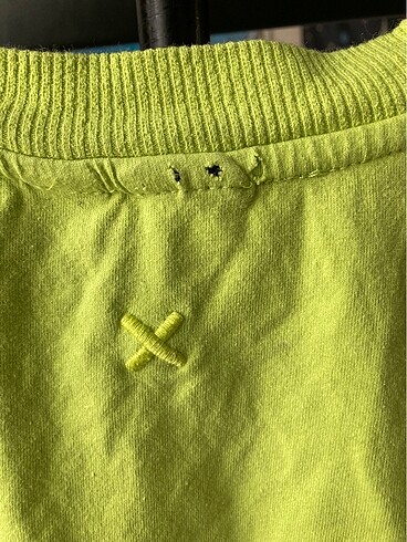 xs Beden asos collusion neon yeşil crop tişört
