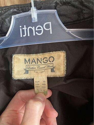 xs Beden kahverengi Renk mango hakiki deri süet kahverengi ceket