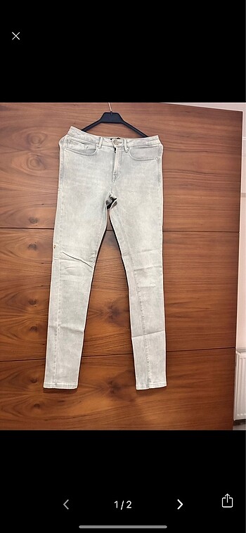 Açık Gri Kot Pantalon