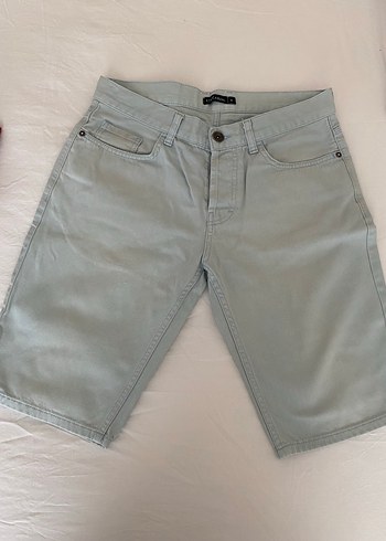 Gri Regular Fit Denim Erkek Şort