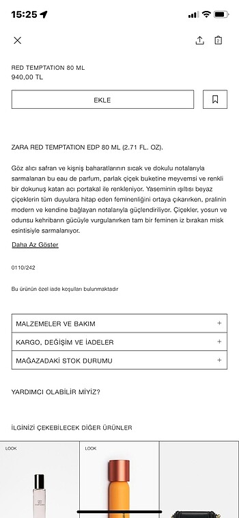  Beden Renk ZARA RED TEMPTATION & GOLDEN DECADE