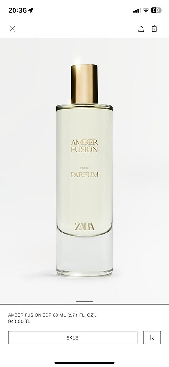  Beden Renk ZARA AMBER FUSION