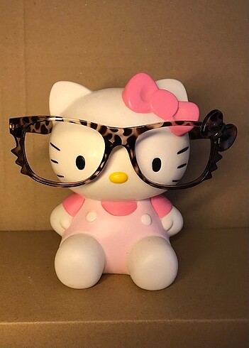 Hello kitty y2k leopar desenli gözlük