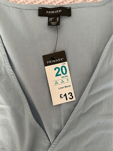 xl Beden mavi Renk Primark kruvaze bluz