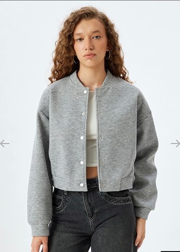 Gri Bomber Ceket