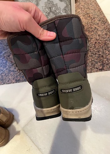 28 Beden kahverengi Renk Kahverengi Kamuflaj Erkek Çocuk Botu Velcro