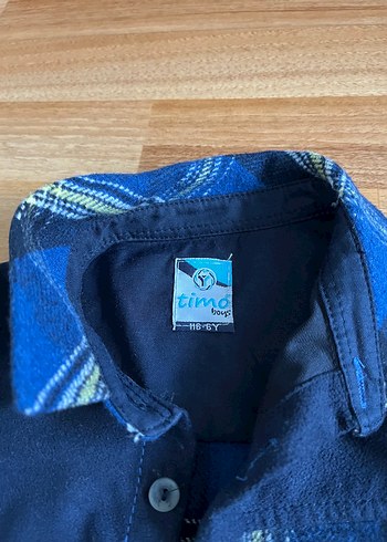 Zara Erkek Çocuk Mavi Düğmeli Uzun Kollu Gömlek