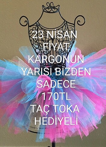 Tütü etek taç hediyeli 