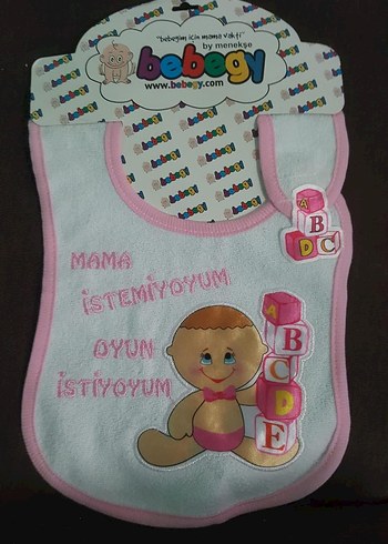 Pembe Baskılı Bebek Önlüğü - Görsel 2