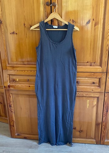 American Vintage Fume Gri Uzun Kolsuz Elbise