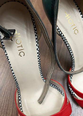 Renkli Yılan Desenli Stiletto Kadın Ayakkabı - Görsel 8