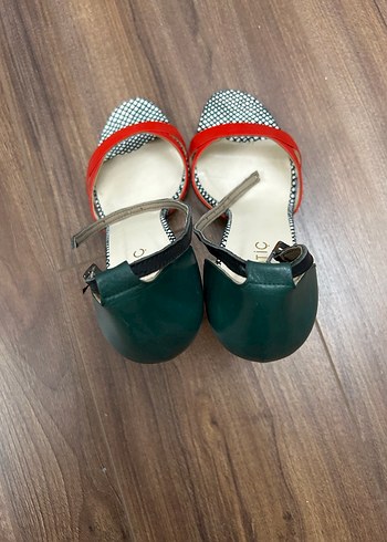 Renkli Yılan Desenli Stiletto Kadın Ayakkabı - Görsel 3