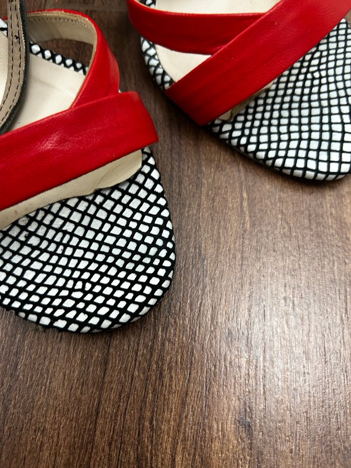 Renkli Yılan Desenli Stiletto Kadın Ayakkabı - Görsel 5