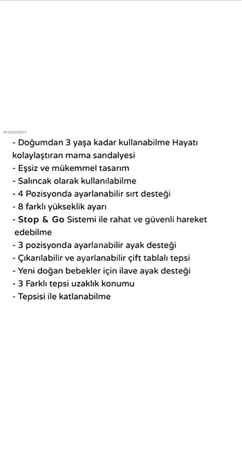 Beden mavi Renk Peg prego tatamia mama sandalyesi