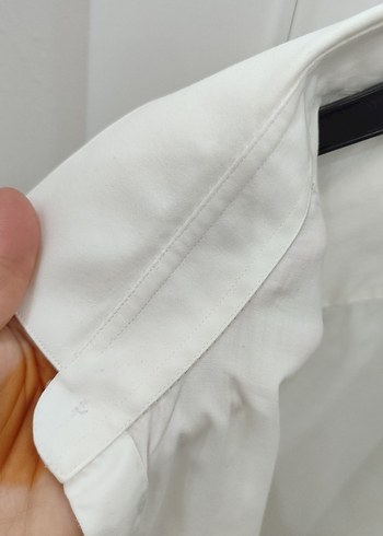 Beyaz Klasik Erkek Keten Gömlek - Görsel 4