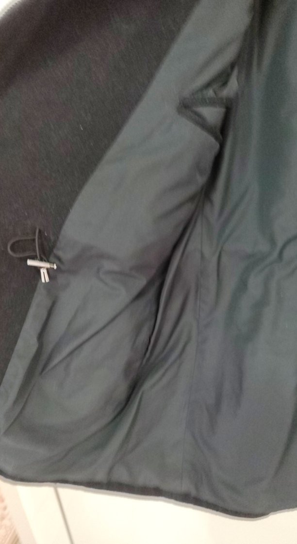 Düğmeli Siyah Erkek Midi Kaban - Görsel 3