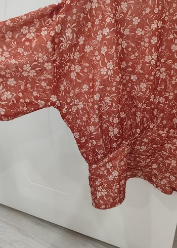 Kadın Kahverengi Uzun Kollu Salaş Bluz - Görsel 5