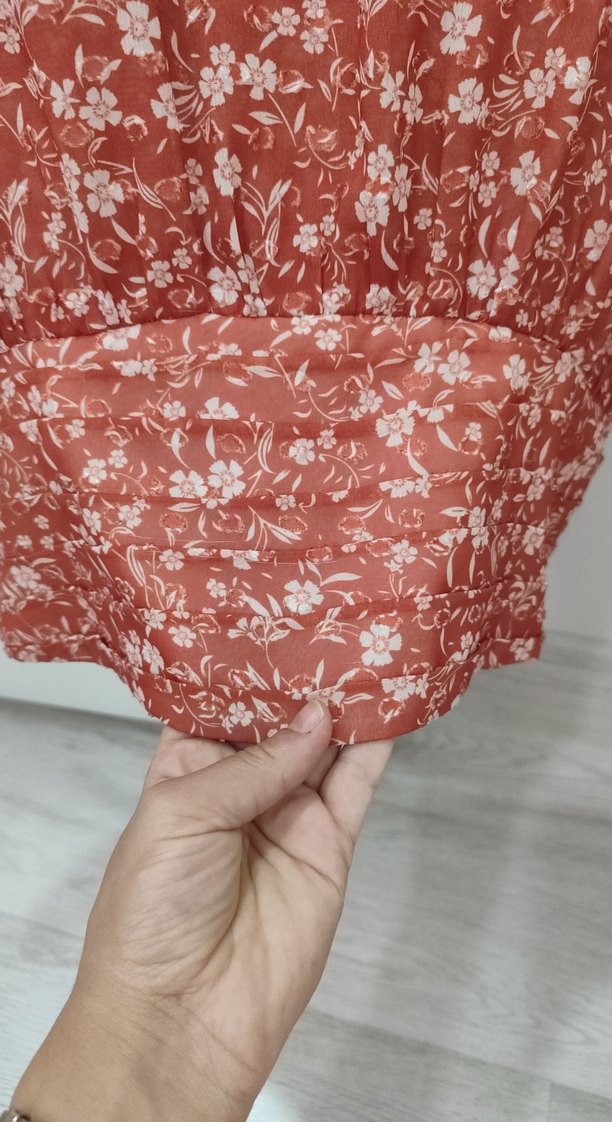 Kadın Kahverengi Uzun Kollu Salaş Bluz - Görsel 3