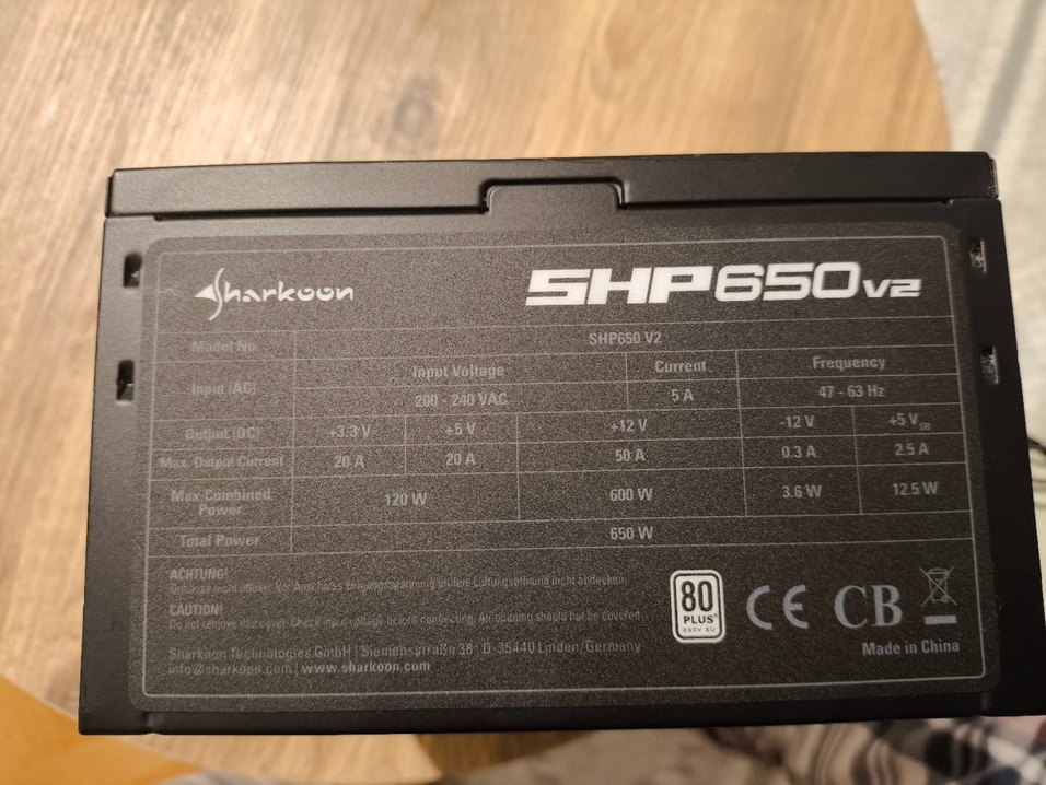 SHARKOON SHP650 V2 650W 
80+ 120mm Fanlı PSU - Görsel 4