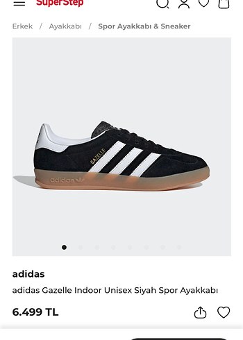 adidas Gazelle Indoor Siyah Spor Ayakkabı