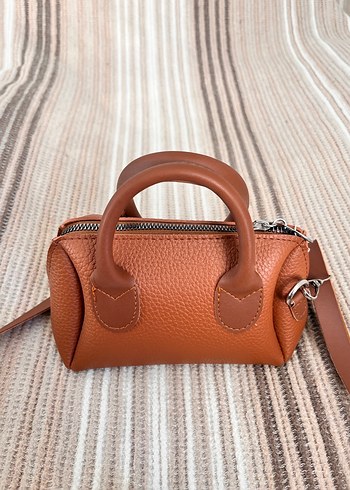 Kahverengi Deri Kadın Çanta - Görsel 2