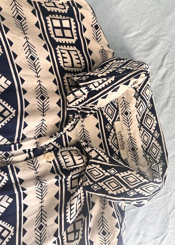 Bohem Gri Uzun Kollu Gömlek - Görsel 3