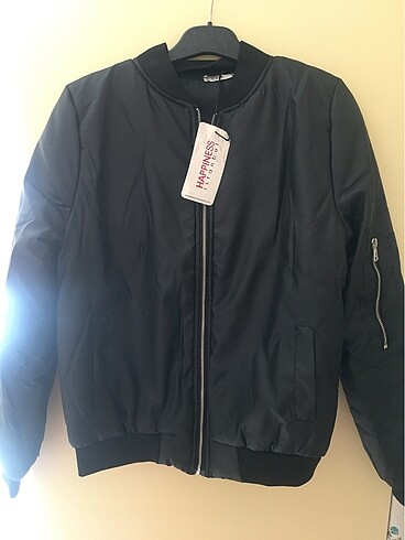 Siyah bomber ceket