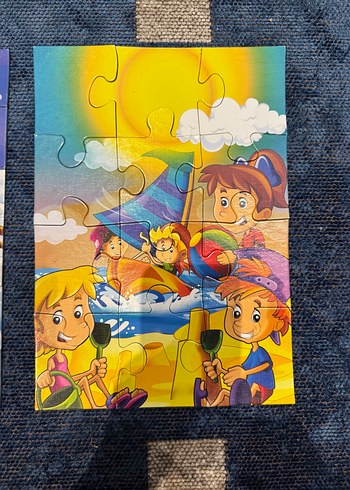 Çocuklar için Renkli 2'li Puzzle Seti - Görsel 3