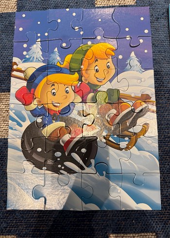 Çocuklar için Renkli 2'li Puzzle Seti - Görsel 2