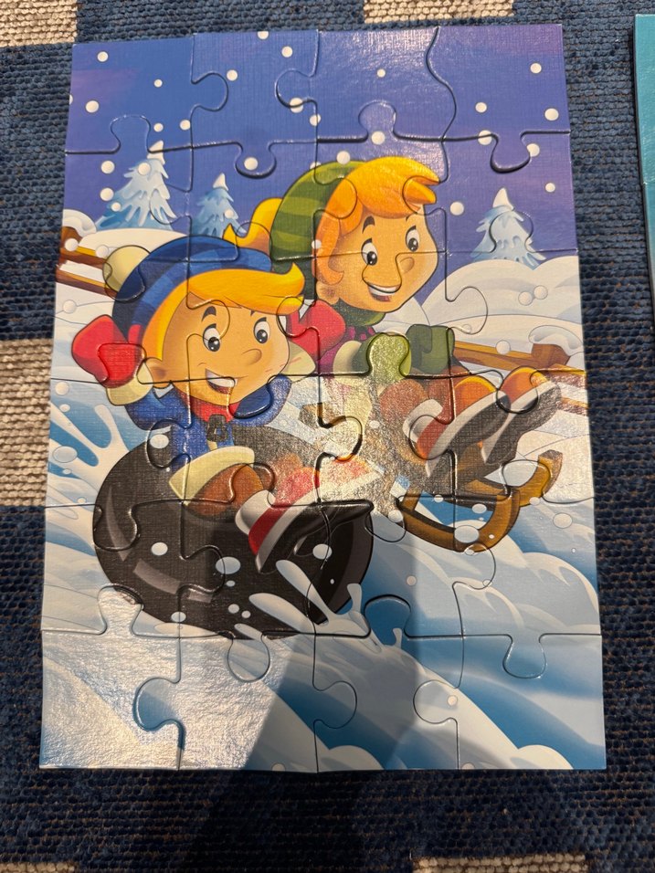 Çocuklar için Renkli 2'li Puzzle Seti - Görsel 2